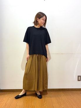 「ITEMS URBANRESEARCH（アイテムズ アーバンリサーチ）のアイテム（ニット/セーター）」を使った、Mizukiさん（レディース・163cm）の春コーディネート