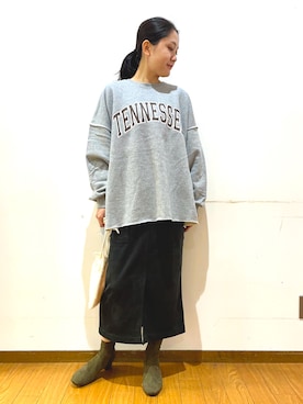 「アイテム（スカート）」を使った、Mizukiさん（レディース・163cm・30代）の秋コーディネート