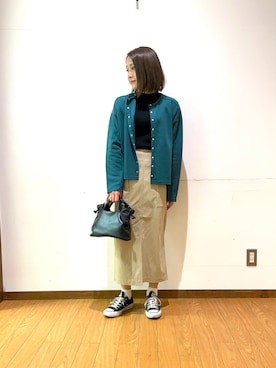 「CONVERSE（コンバース）のCONVERSE コンバース オール スター オックス / ALL STAR OX(BLACK) 32160321（スニーカー）」を使った、Mizukiさん（レディース・163cm・30代）の春コーディネート