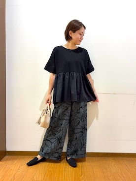 「アイテム（ローファー）」を使った、Mizukiさん（レディース・163cm・30代）の夏コーディネート