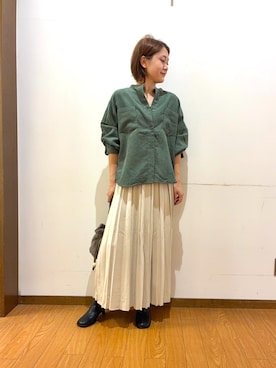 「アイテム（スカート）」を使った、Mizukiさん（レディース・163cm・30代）の秋コーディネート
