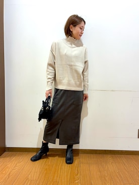 「アイテム（スカート）」を使った、Mizukiさん（レディース・163cm・30代）の秋コーディネート