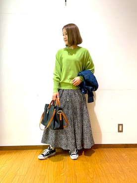 「CONVERSE（コンバース）のCONVERSE コンバース オール スター オックス / ALL STAR OX(BLACK) 32160321（スニーカー）」を使った、Mizukiさん（レディース・163cm・30代）の冬コーディネート