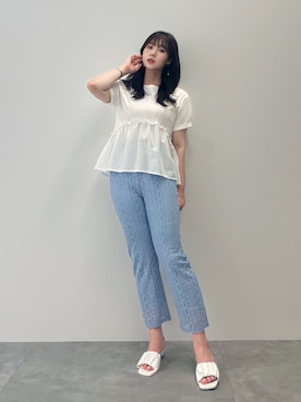 「水色」｜「アイテム（その他）」を使った、jiyeonさん（レディース・170cm）の夏コーディネート