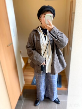 「pas de calais（パドカレ）のアイテム」を使った、pinoさんさん（レディース・154cm）の秋コーディネート