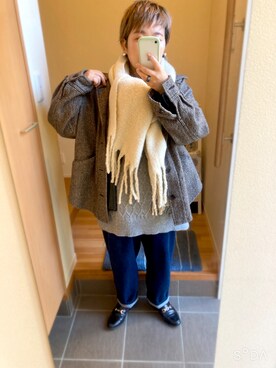 「pas de calais（パドカレ）のアイテム」を使った、pinoさんさん（レディース・154cm）の冬コーディネート