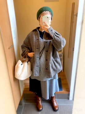 「pas de calais（パドカレ）のアイテム」を使った、pinoさんさん（レディース・154cm）の冬コーディネート