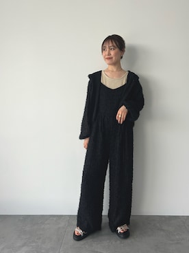 「フーディー」｜「アイテム（オールインワン・サロペット）」を使った、あべさん（レディース・156cm）の夏コーディネート