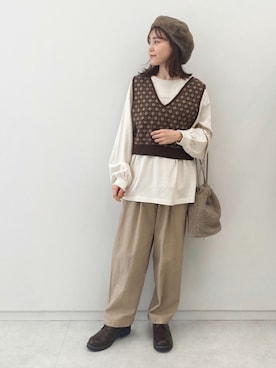 あべさん（レディース・156cm）の秋コーディネート