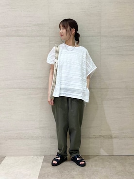 「アイテム（その他トップス）」を使った、mikaさん（レディース・154cm）の夏コーディネート