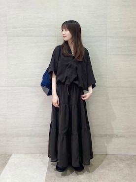 「アイテム（スカート）」を使った、mikaさん（レディース・154cm）の夏コーディネート
