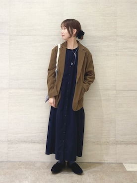 「秋のコーデ」｜「アイテム（その他アウター）」を使った、mikaさん（レディース・154cm）の秋コーディネート