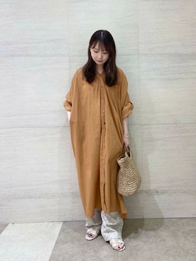 「初夏のお出掛けコーデ」｜「アイテム（ワンピース/ドレス）」を使った、mikaさん（レディース・154cm）の春コーディネート