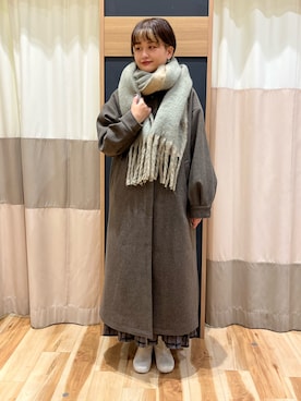 「マフラーコーデ」｜「アイテム（その他アウター）」を使った、rei..naさん（レディース・164cm）の秋コーディネート