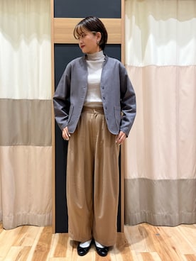 「sm2rhythm（サマンサモスモスリズム）のアイテム（ジャケット/アウター）」を使った、rei..naさん（レディース・164cm）の秋コーディネート