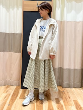「Samansa Mos2 blue」｜「アイテム（マウンテンパーカー）」を使った、rei..naさん（レディース・164cm）の冬コーディネート