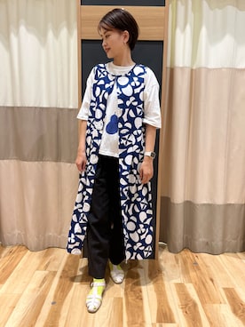 「sm2rhythm（サマンサモスモスリズム）のアイテム（パンツ）」を使った、rei..naさん（レディース・164cm）の夏コーディネート