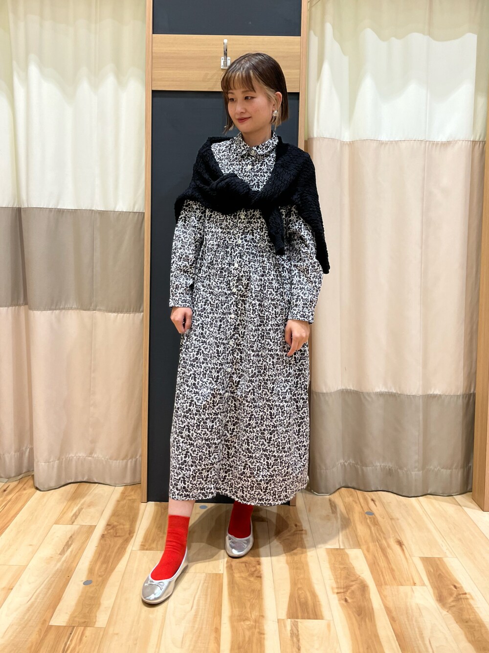＊ムーンモスワンピース/90 訳あり】Samansa Mos2 サマンサモスモス 今季商品 完売品 胸元