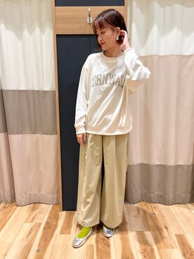 「sm2rhythm（サマンサモスモスリズム）のアイテム（パンツ）」を使った、rei..naさん（レディース・164cm）の冬コーディネート