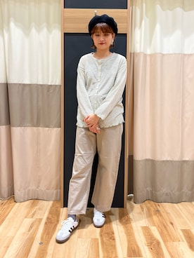 「SM2（エスエムツー）のアイテム（ハンチング/ベレー帽）」を使った、rei..naさん（レディース・164cm）の夏コーディネート