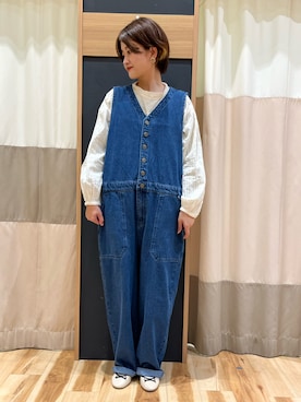 「sm2rhythm（サマンサモスモスリズム）のアイテム（オールインワン・サロペット）」を使った、rei..naさん（レディース・164cm）の春コーディネート
