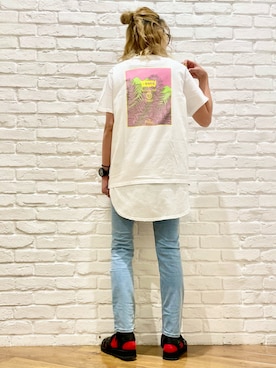 「Levi's」｜「アイテム（サンダル）」を使った、えりー👻さん（レディース・173cm）の夏コーディネート