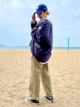 「CAMP7（キャンプセブン）のアイテム（その他アウター）」を使った、えりー👻さん（レディース・173cm）の秋コーディネート