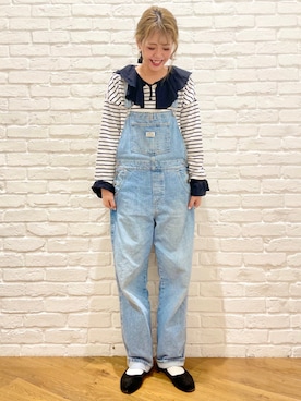 「Levi's（リーバイス）のアイテム（サロペット/オーバーオール）」を使った、えりー👻さん（レディース・173cm）の春コーディネート