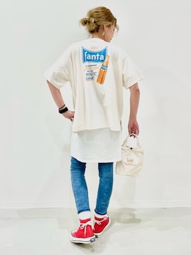 「RAG MACHINE（ラグマシーン）のアイテム」を使った、えりー👻さん（レディース・173cm）の夏コーディネート