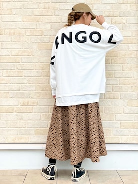 「BACK NUMBER（バックナンバー）のアイテム（キャップ）」を使った、えりー👻さん（レディース・173cm）の秋コーディネート