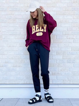 「ジョガーパンツ」｜えりー👻さん（レディース・173cm）の秋コーディネート