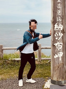 「ADAM ET ROPE'（アダムエロペ）のアイテム（スウェットパンツ）」を使った、NOBさん（メンズ・169cm）の秋コーディネート