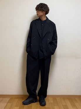 「remer（リメール）のアイテム（テーラードジャケット）」を使った、sietakeさん（メンズ・181cm）の冬コーディネート