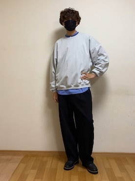 「EMMA  CLOTHES」｜「アイテム（スウェット）」を使った、sietakeさん（メンズ・181cm）の冬コーディネート