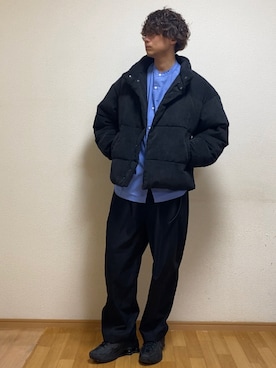 「JUNRED（ジュンレッド）のアイテム（ダウンジャケット/コート）」を使った、sietakeさん（メンズ・181cm）の冬コーディネート