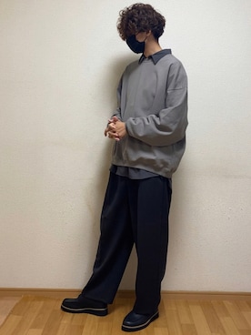 「EMMA  CLOTHES」｜「アイテム（スウェット）」を使った、sietakeさん（メンズ・181cm）の秋コーディネート