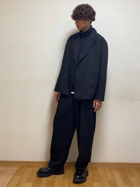 「remer（リメール）のアイテム（テーラードジャケット）」を使った、sietakeさん（メンズ・181cm）の冬コーディネート