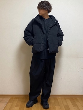 「JUNRED（ジュンレッド）のアイテム（ダウンジャケット/コート）」を使った、sietakeさん（メンズ・181cm）の冬コーディネート