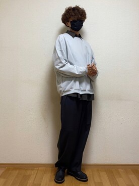 「EMMA  CLOTHES」｜「アイテム（スウェット）」を使った、sietakeさん（メンズ・181cm）の秋コーディネート