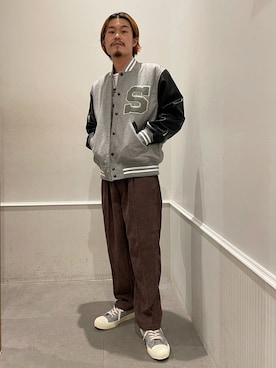 「B.C STOCK（ベーセーストック）のアイテム（ブルゾン）」を使った、matsu197さん（メンズ・173cm）の秋コーディネート