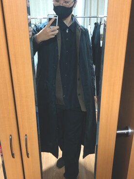 「no brand（ノーブランド）のアイテム（トレンチコート）」を使った、iceman114514さん（メンズ・170cm）の秋コーディネート