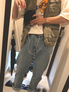 「リーバイス501」｜「アイテム（その他アウター）」を使った、daiiiikiiiiさん（メンズ・168cm）の夏コーディネート
