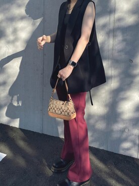 「Dr. Martens（ドクターマーチン）のDr.Martens / ドクターマーチン 1461 3EYE GIBSON SHOE 3ホール ギブソン シューズ ブーツ（ブーツ）」を使った、___amio___さん（レディース・156cm）の夏コーディネート