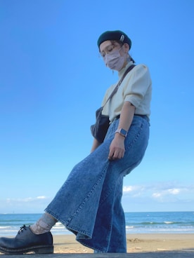 「ベレー帽推奨委員会」｜「アイテム（腕時計）」を使った、カルさん（レディース・160cm）の秋コーディネート