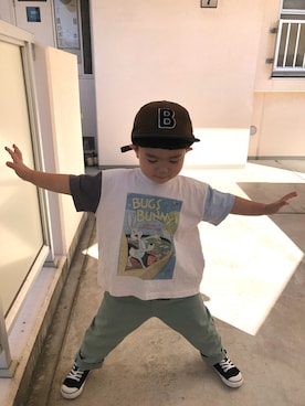 「コーデュロイキャップ」｜mayume0114さん（キッズ・100cm）の秋コーディネート