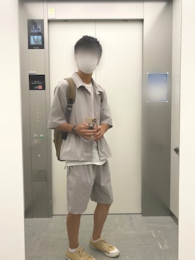 「SITRY（シトリー）のアイテム（セットアップ）」を使った、kuro112580さん（メンズ・166cm）の夏コーディネート