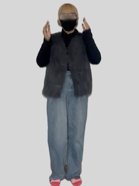 「アイテム（ベスト）」を使った、⸜🌻⸝‍*ゆ.⸜🌷︎⸝‍さん（レディース・150cm・20代）の冬コーディネート