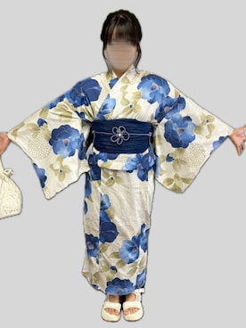 「アイテム（水着/着物・浴衣）」を使った、⸜🌻⸝‍*ゆ.⸜🌷︎⸝‍さん（レディース・150cm）の秋コーディネート