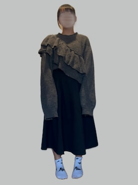 「moment+（モーメントプラス）のアイテム（ニット/セーター）」を使った、⸜🌻⸝‍*ゆ.⸜🌷︎⸝‍さん（レディース・150cm）の秋コーディネート