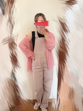 「大学生」｜「アイテム（オールインワン・サロペット）」を使った、⸜🌻⸝‍*ゆ.⸜🌷︎⸝‍さん（レディース・150cm）の夏コーディネート